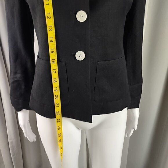 Liz Claiborne Petite Classics Three Button Black Blazer Size 2P - Picture 6 of 13